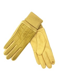 перчатки желтые кожа